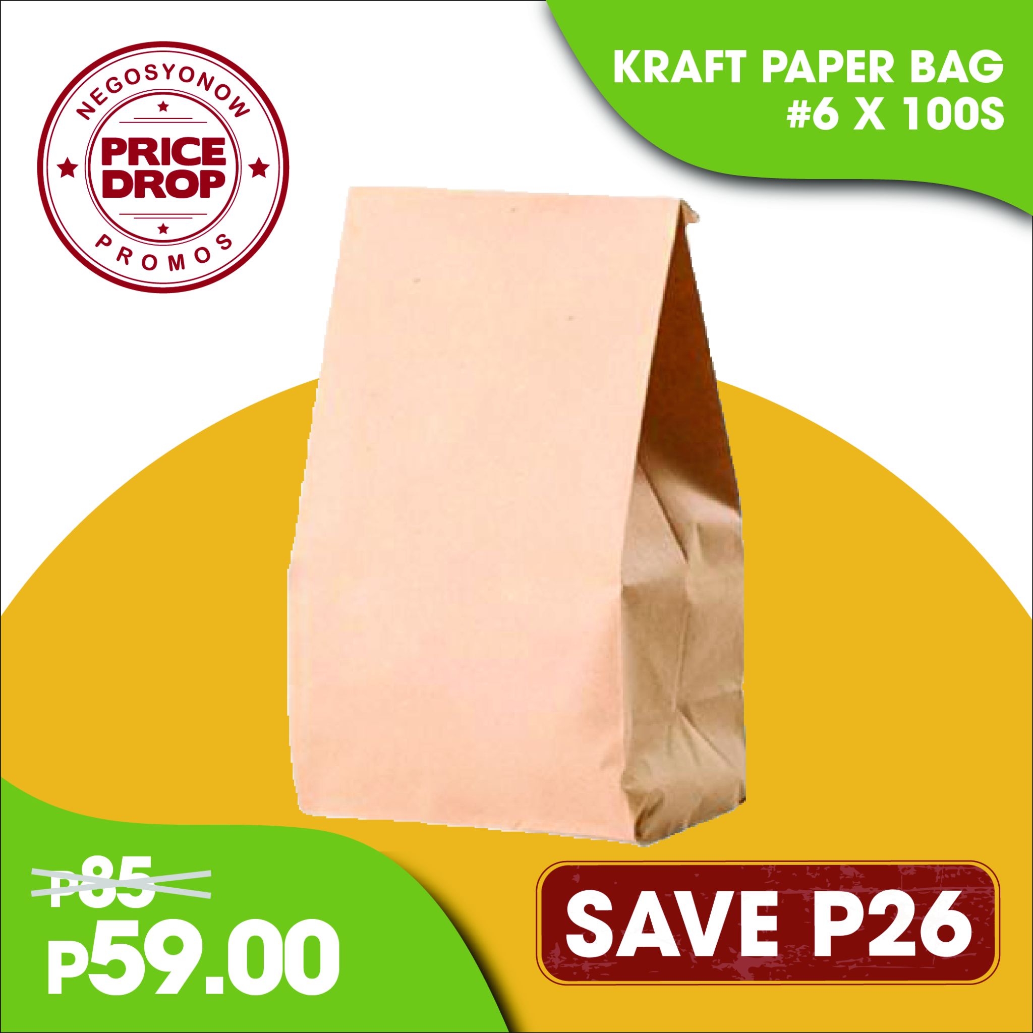 Kraft Paper Bag #6 100s